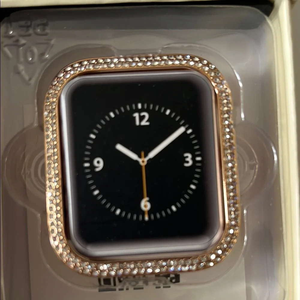 Apple Watch Protective Bumper - Gold Crystals 44mm